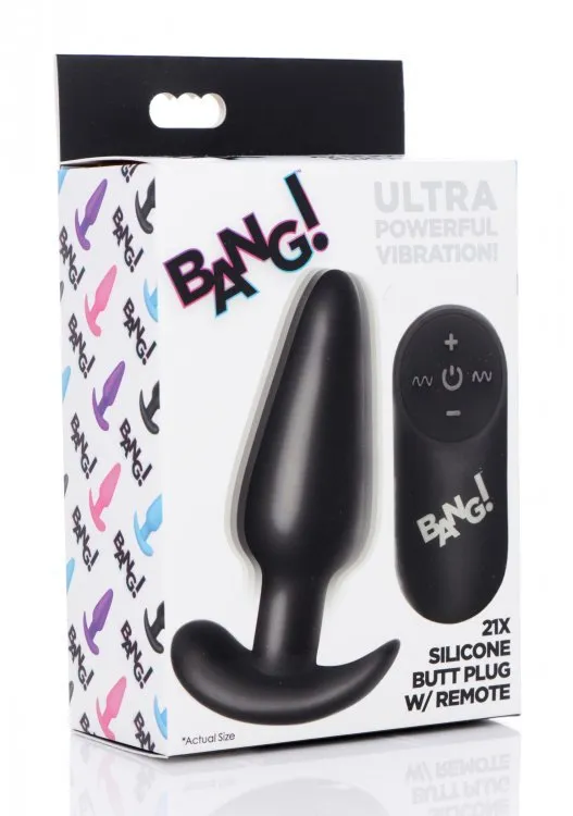 21x Silicone Butt Plug With Remote