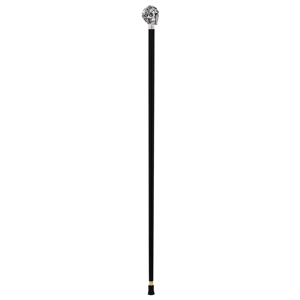 Italian Luxury: Skull & Snakes Cane, Crafted in 925r Silver