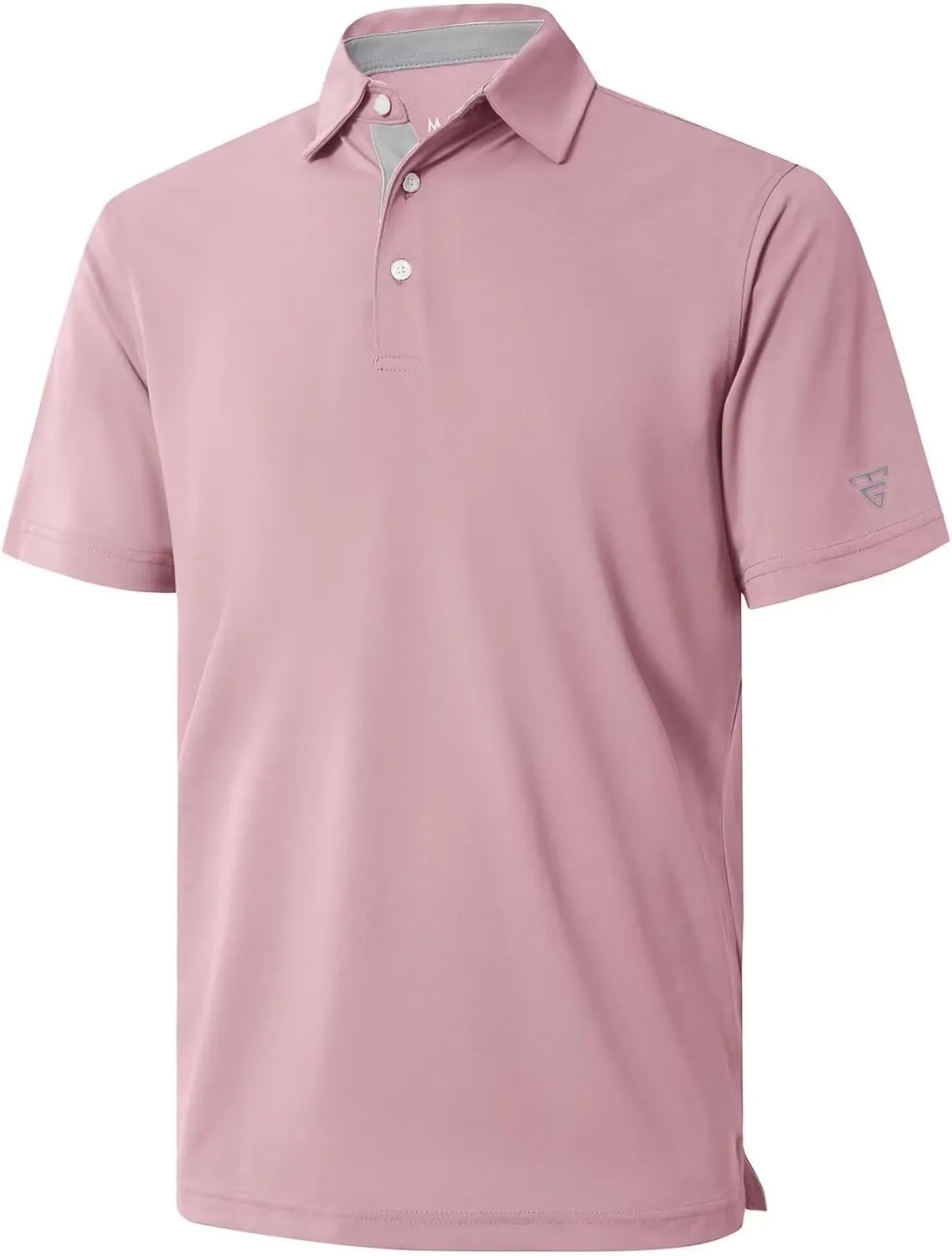 Mens Golf Shirt Short and Long Sleeve Moisture Wicking Dry Fit Performance Solid Casual Pique Golf Polo Shirts for Men