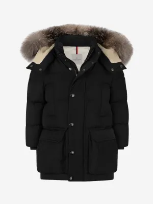 Moncler Enfant Moncler Boys Down Padded Tiam Long Jacket