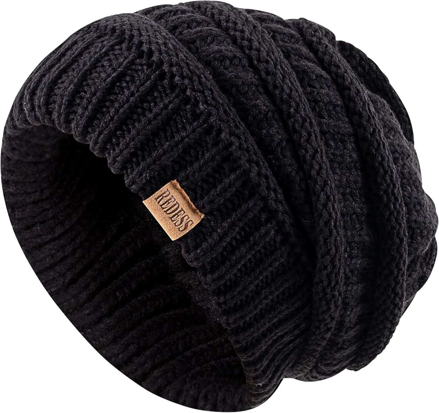 REDESS Slouchy Beanie Hat for Men and Women Winter Warm Chunky Soft Oversized Cable Knit Cap
