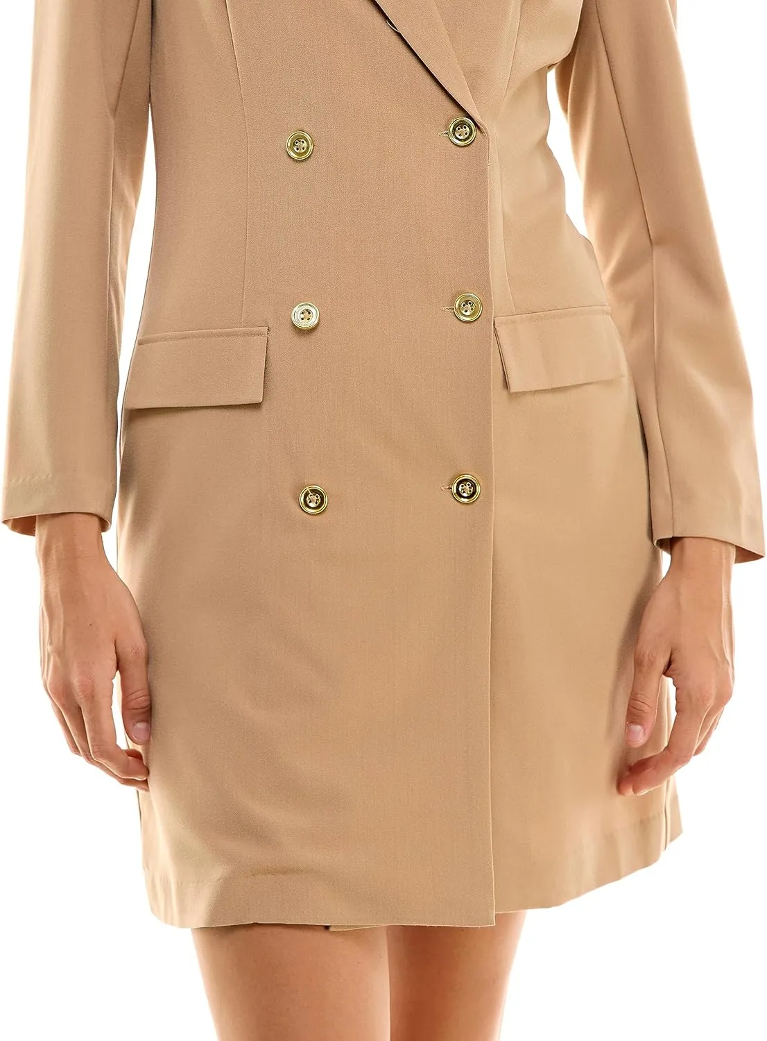Sharagano Women's Versatile Stretch Sharkskin Blazer Dress