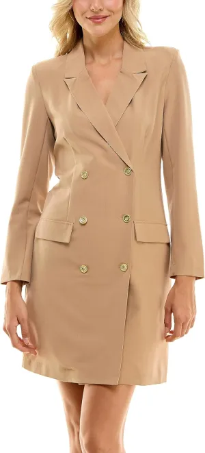 Sharagano Women's Versatile Stretch Sharkskin Blazer Dress