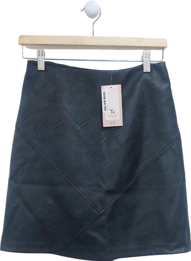 Tu Sainsburys Black Victoria Skirt UK 8