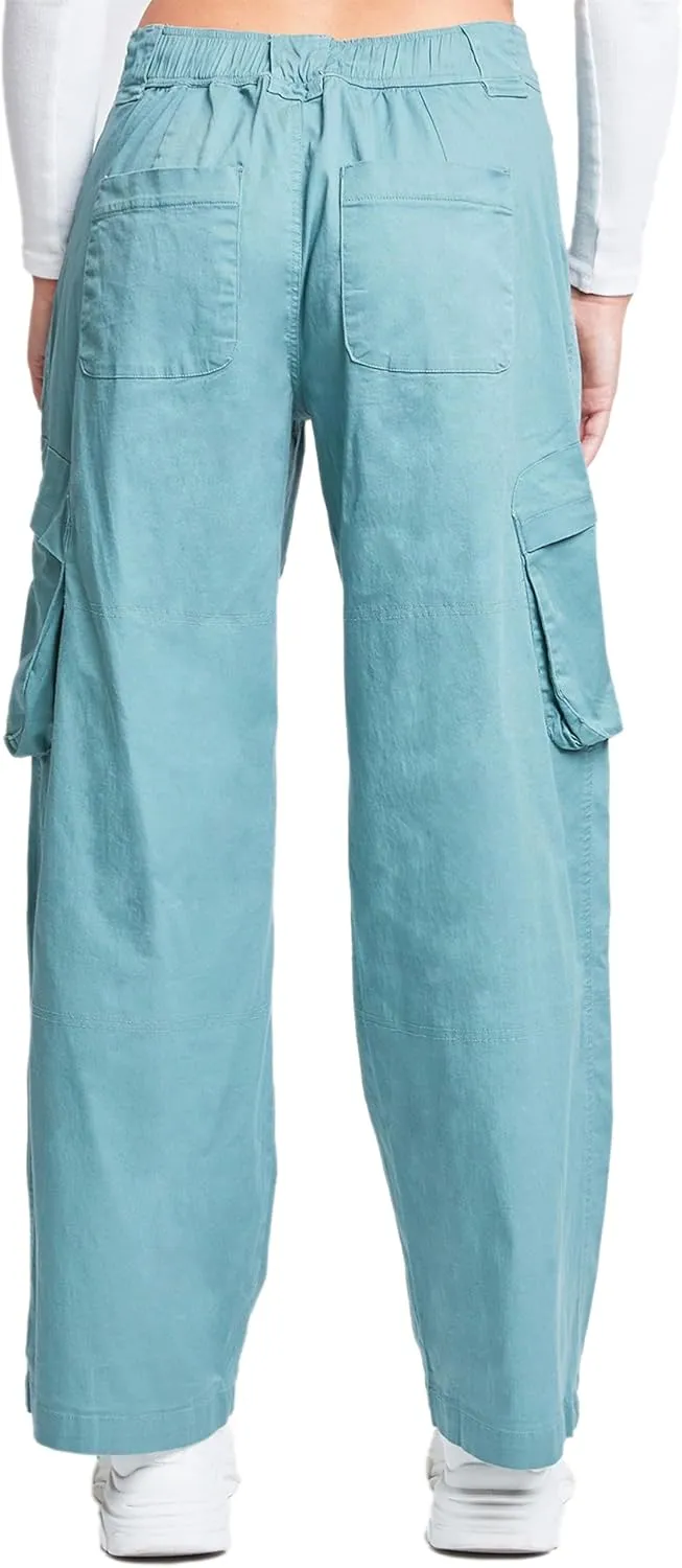 YMI Relaxed Fit Colored Cargo Utility Pant, Charcoal, S